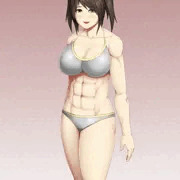 筋肉娘の立ち絵