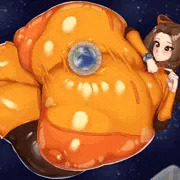 [skeb]ピチピチスーツを着込んだ巨大超乳娘
