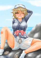 ドジっ子なあわび取りの海女ちゃん