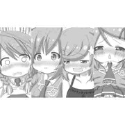 【いごぶの。】オリキャラ白黒イラスト集01【4種・モザイク強版】