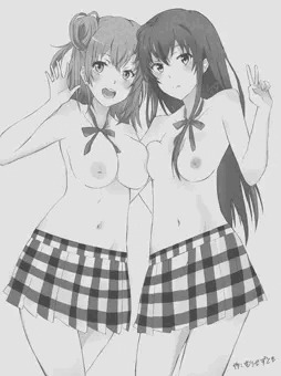 ガハマさんとゆきのんの記念撮影
