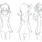 【次回作】筅祇こなつ（ささらぎ　こなつ）下絵【調整版】