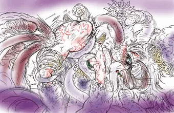 らくがき　触手敗北