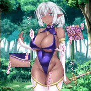ダークエルフと触手服