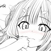 水着の美遊ちゃんとラブラブ　線画