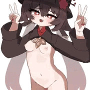 胡桃。ダブルピースしろ
