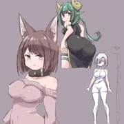 等身とか塗りはこうしたいなという練習