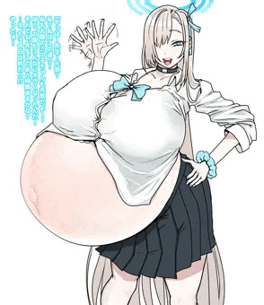 skeb　ブルアカ　アスナ　三つ子妊婦さん