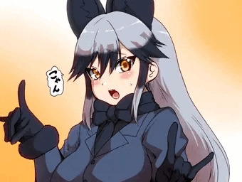 ガオガオ病にかかったギンギツネ