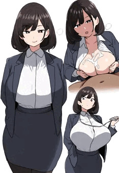 おっぱいがでかくて重そうなOL描いた