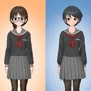 ボーボーあこちゃんとツルツルここちゃん -1-
