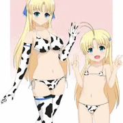 ウチの娘牛柄ビキニ
