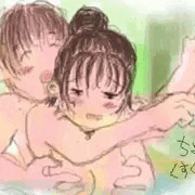背後から乳揉み画