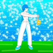 バットを振るうクーラ・ダイアモンド