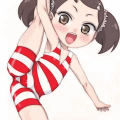 水に入る前には良く準備体操しなくちゃだめよ
