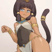 褐色エジプト猫耳ロリ♪