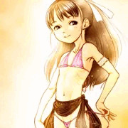 夏の紐ビキニは1~2size小さめに。