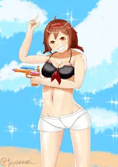 【艦これ差分】水着白露
