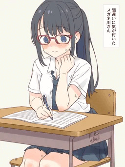 漫画の続き。間違いに気づいた委員長