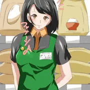 スーパーのバイトのたなかちゃん（赤文字有無）