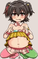 お腹凸れーしょん　みりあ＆莉嘉