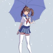 傘をさしたふたなりちゃん