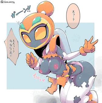 爆風で都合よく服が吹っ飛ばされたレディボンバーさん
