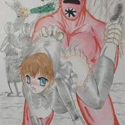 ヒーロー＆怪人カード　①番　どどめ色レンジャー