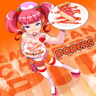 パイにベリーソースを