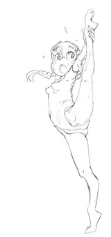 開脚と福田。