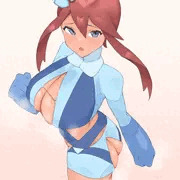 おっぱいがデカすぎて服が破けるフウロ
