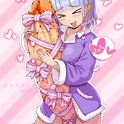 自分の巨ちんを可愛がるふたなりちゃん