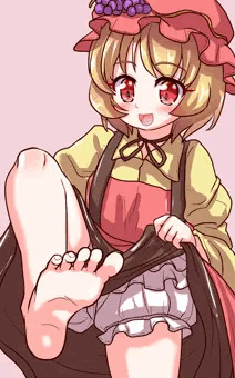 穣子に足で踏んでもらう