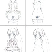 はぴちゃ陰毛落書き