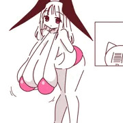 デカパイお着替え中兎娘ちゃん