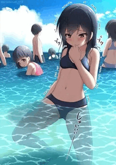 【毎週おしっ娘33】夏の海が好きな女の子