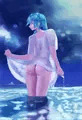 水浴びするミク