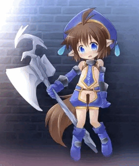 ロリっ子にエロ装備と巨大武器