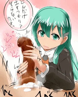 鈴谷　ニーソ手コキ
