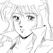 ゴーバリアン　ライラ・スワニー　うろ覚えで描いた線画