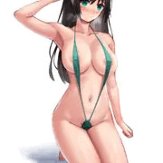 恥ずかしい水着を着せられてる女の子