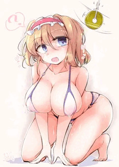 水着アリス・マーガトロイドさんと五円玉