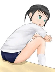 しゃがむ女の子