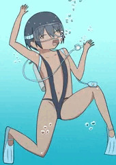 日焼け娘溺れ