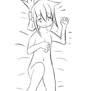 寝転がってもらった