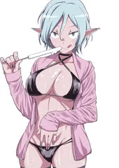 アイスと水着と三白眼娘