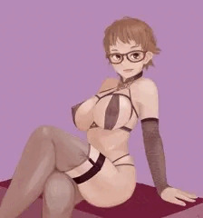 ベリショ巨乳眼鏡お姉さん