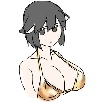 金ビキニモウの落書き