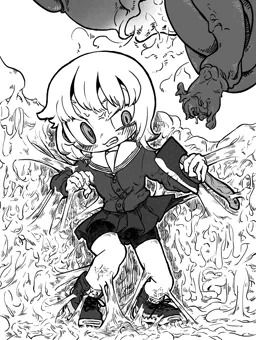 粘着床の上で
