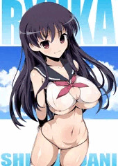 セーラー水着の清水谷竜華さん